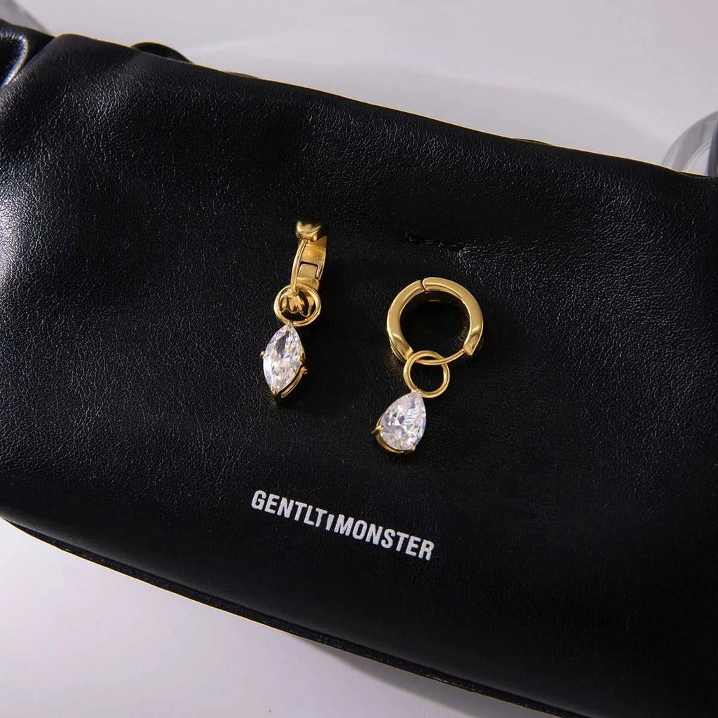 Uworld Trendy Designer 18K Gold Color Plated White Zircon Pendant Earrings Hypoallergenic Waterproof Stainless Steel Jewelry Gif The jack market .AU The jack market .AU Jewellery & Chains $ 56 200001034:367#JDE0106057
