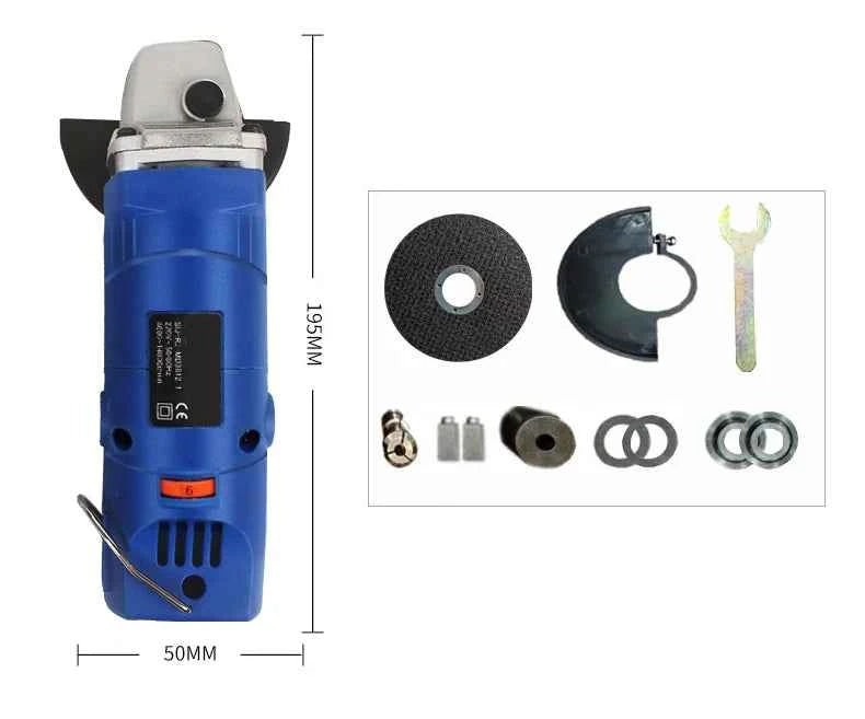 Brand Name Mini Electric Angle Grinder - Versatile 110V/220V, 6 Speed Settings for Precision Cutting, Polishing & Grinding