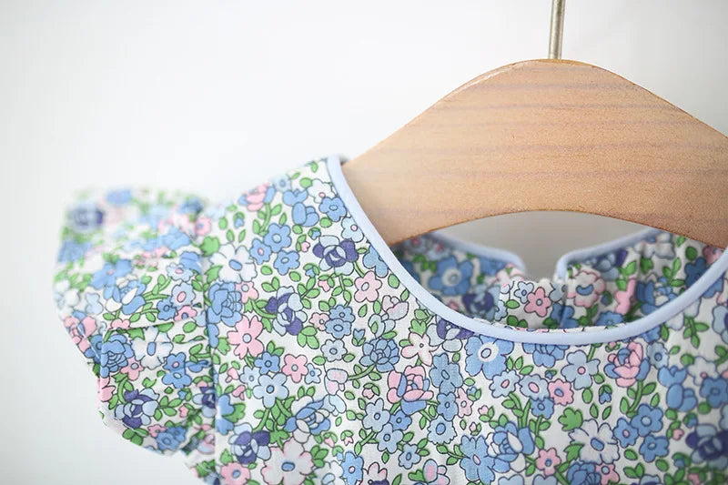 Floral Delight Baby Dress by [Brand Name] - Adorable Sleeveless Design with Sweet Bow for Girls 9 Months to 4 Years