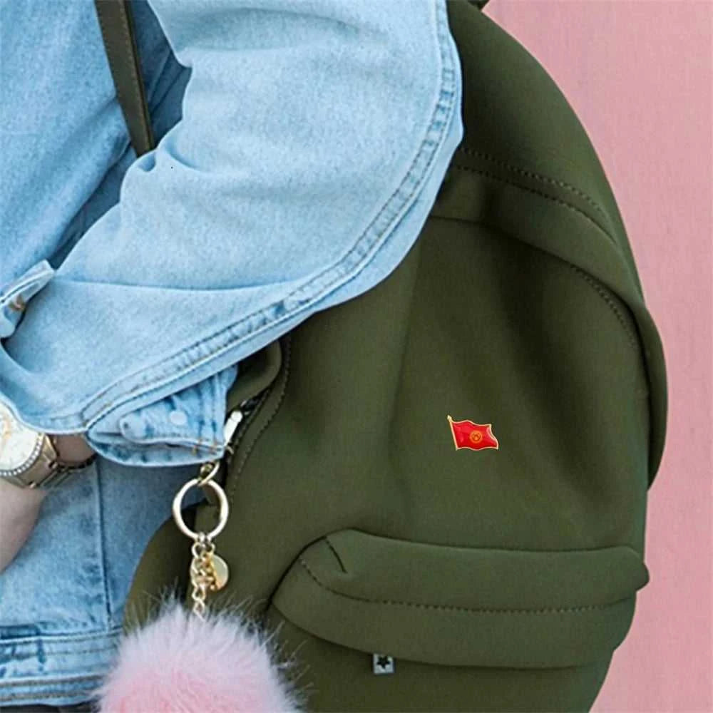 Kyrgyzstan National Flag Souvenir Lapel Pin Metal Enamel Lapel Pin Decoration The jack market .AU The jack market .AU Home $ 20 <none>