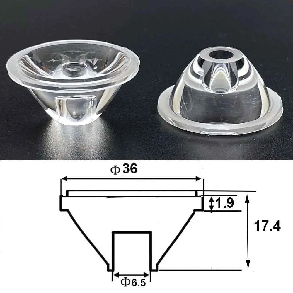 18mm 20mm 21mm 23mm 24mm 29mm 38mm Concave PMMA Lens COB LED Flashlight Lamp Wall Washer Concave Convex Diverging Lens