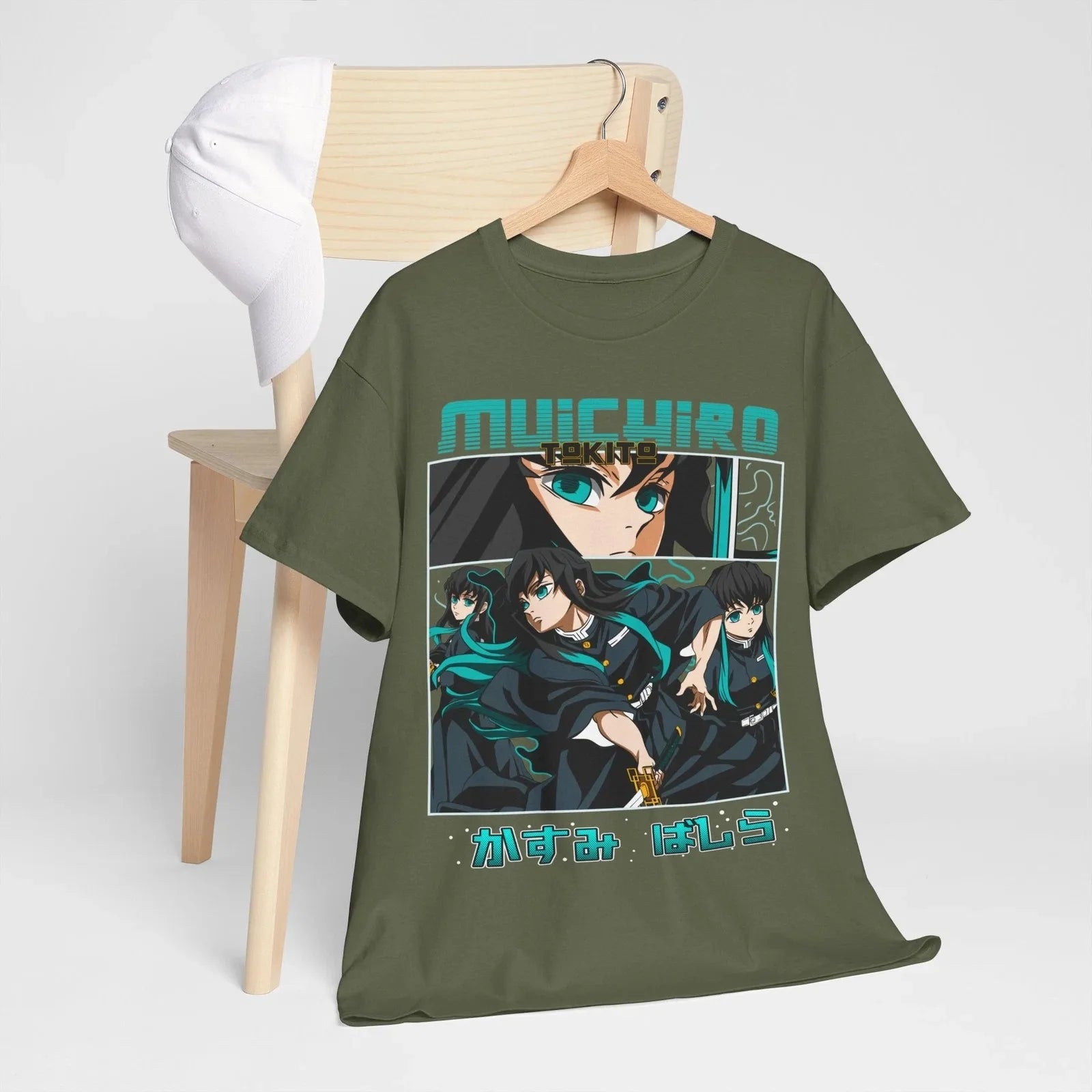 2026 Summer Demon Slayer Anime Muichiro Tokito Printed Loose Short-sleeved Pure Cotton Children's T-shirt Unisex Casual Loose