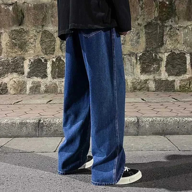 Korean Style Streetwear New Fashion Baggy Casual Men Jeans High Street Harajuku Denim Trousers Men Brand pants Black grey Blue The jack market .AU The jack market .AU Men Fashion $ 36 14:365458#Image color;5:361386