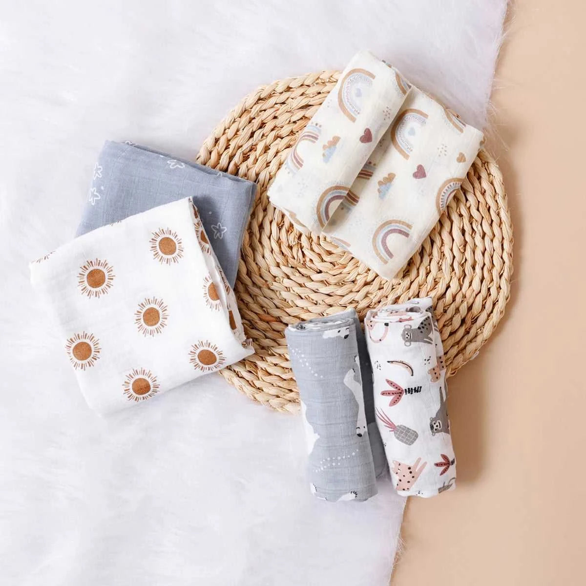 Kangobaby #My Soft Life# 5pcs Multifunctional Baby Muslin Bib Newborn Blanket Breathable Child Scarf 60x60cm The jack market .AU The jack market .AU Mum & Kids: Essential Products for Every Family $ 34 14:1052#CP04