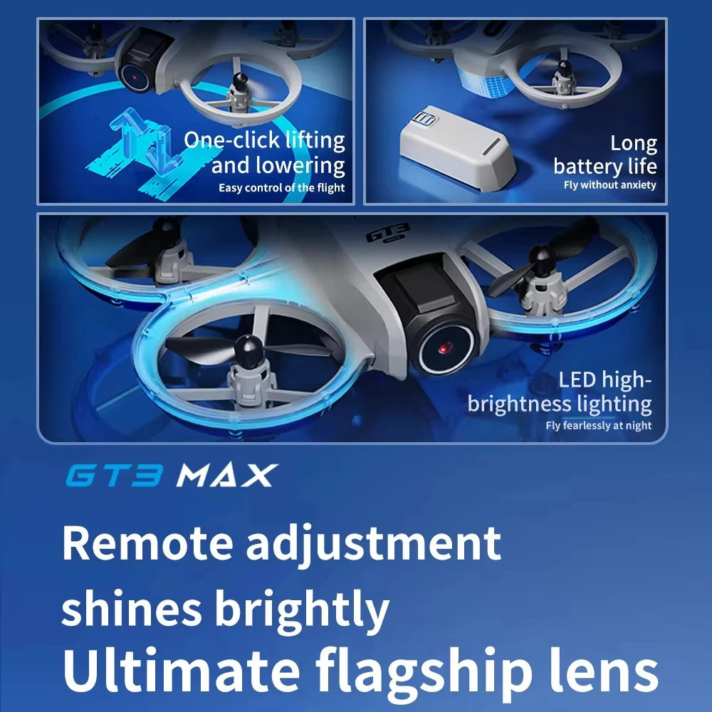 GT3 Max RC Drone 8K 5G 2.4G GPS Professional HD Aerial Photography Remote Control Aircraft HD Dual Cameras Quadcopter Toys Gifts