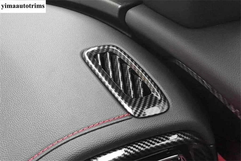 Dashboard AC Air Conditioning Outlet Vents Frame Cover Trim For GAC Trumpchi Empow 2022 - 2025 Carbon Fiber Accessories Interior
