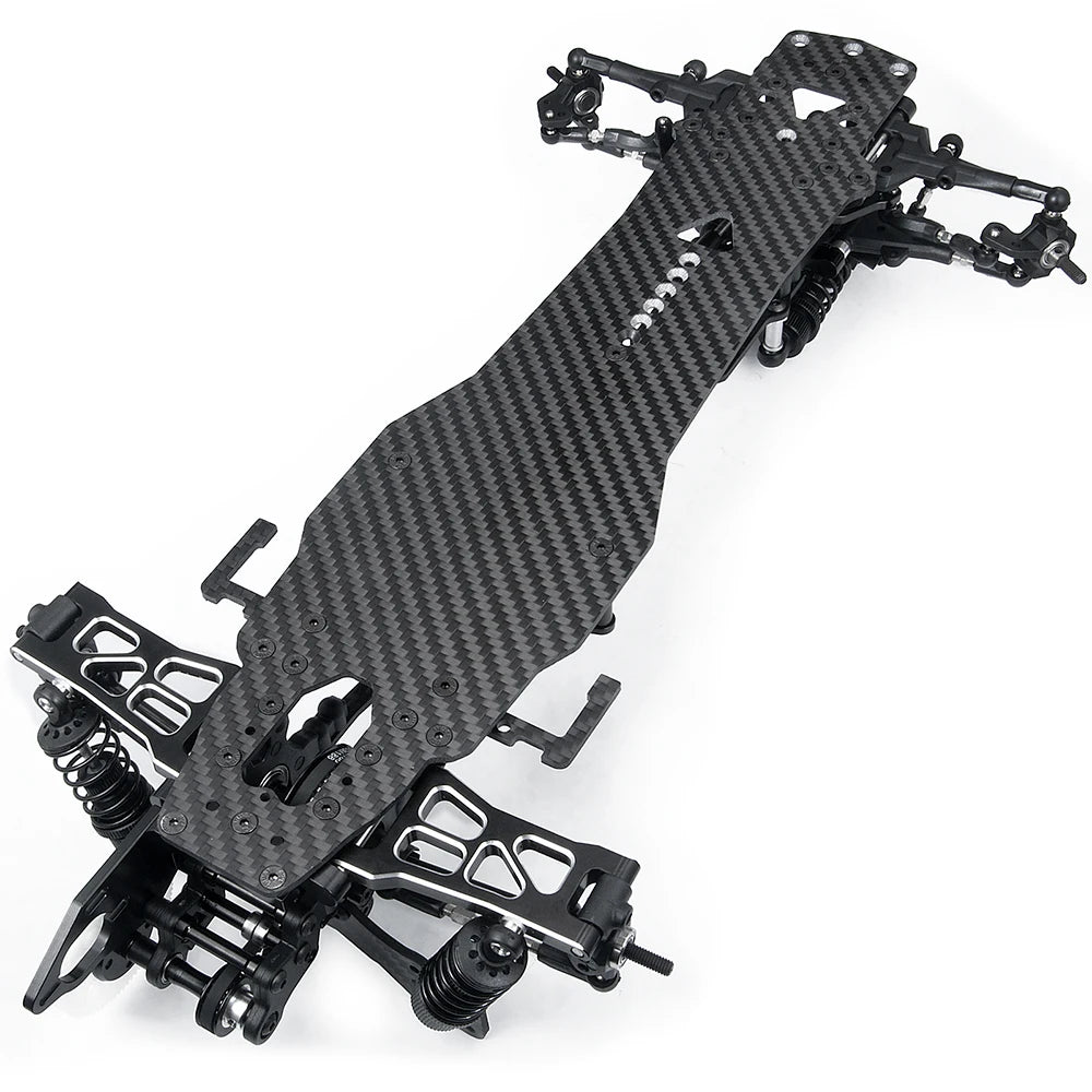 AXSPEED Alloy & Carbon Fiber Sakura D5S Frame Chassis Kit Remodel Belt Drive Upper Deck Adjustable Height for 1/10 RWD Drift Car