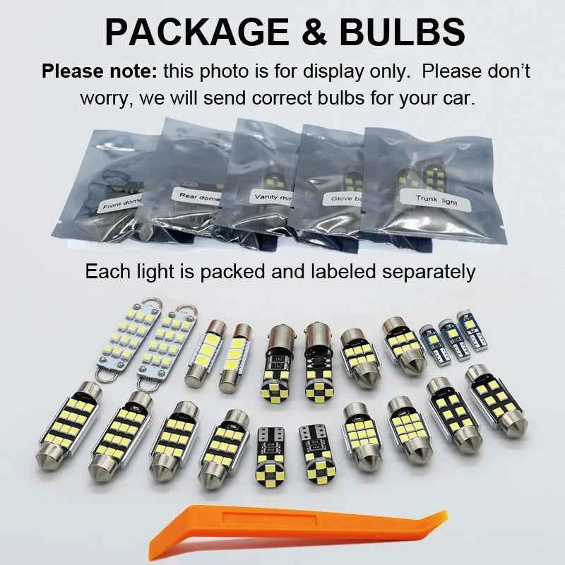 ZITWO 9Pcs Car Indoor Lamp For Honda Civic 8 MK8 8th Generation 2006 2007 2008 2009 2010 2011 LED Bulb Interior Plate Light Kit