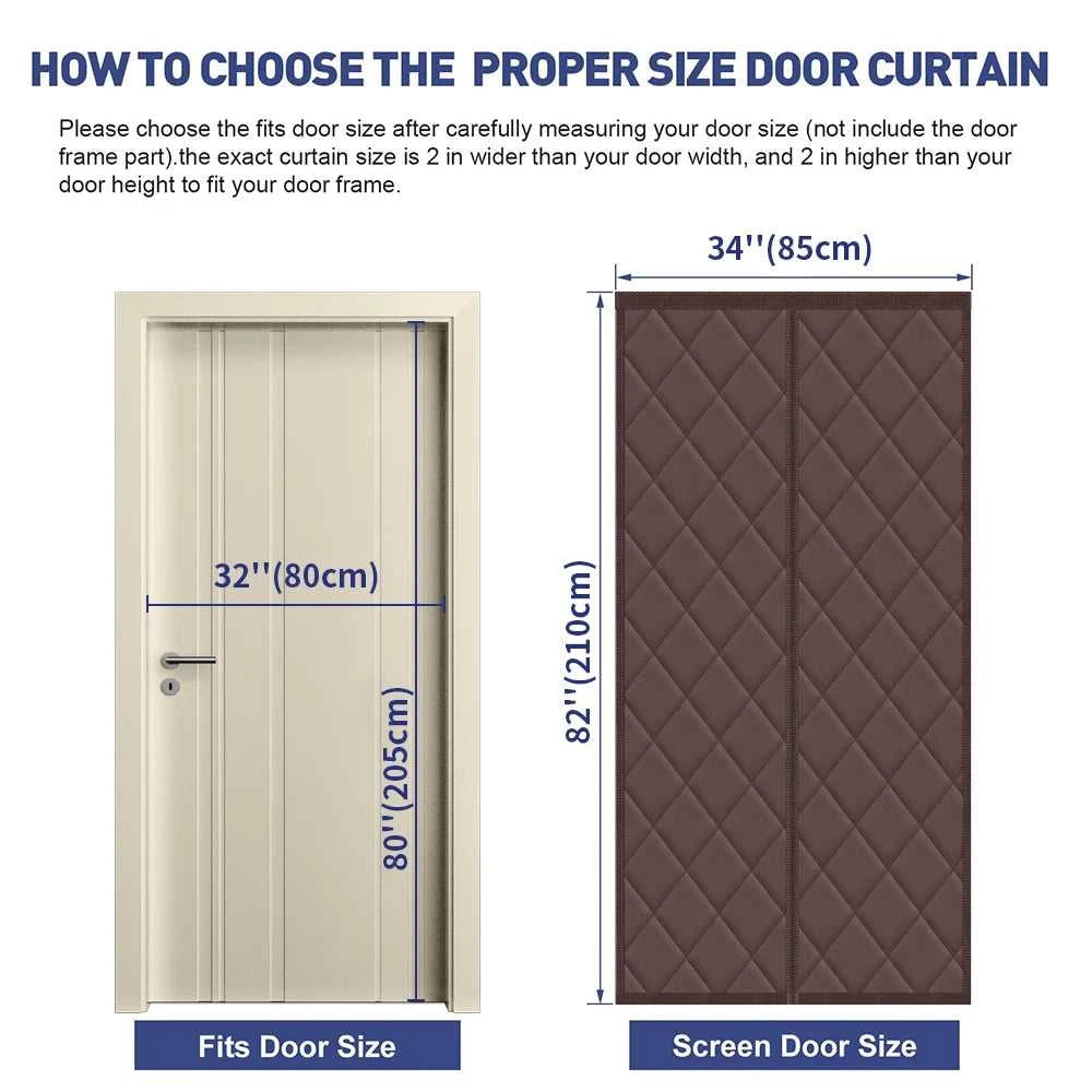 Thermal Insulated Door Curtain Magnetic Insulated Door Covers for Winter Door Blanket Thicken Cotton Insulation Doors Screen The jack market .AU The jack market .AU Home $ 87 14:10#Brown 80x205cm