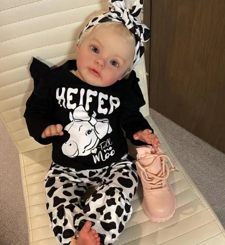 Reborn Dolls 18 Inch Sue-sue 3D Painted Cute Bebe Reborn Doll With Rooted Hair Doll Toys For Children Muñecas Reborn