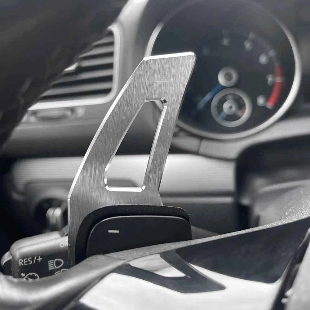 Car Steering Wheel DSG Shift Paddle Extension Shifters Sticker For Volkswagen Tiguan Golf6 MK6 Jetta GTI R20 R36 CC Scirocco EOS
