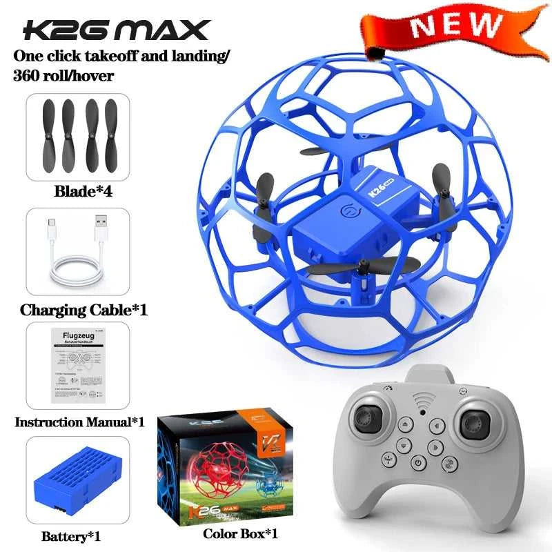 K26 2026 New Aerial Football Drone 360 ° All Inclusive Anti Fall Hand Thrown and Easy To Use Three Speed Variable Speed The jack market .AU The jack market .AU Drones $ 72 14:10#K26-Red