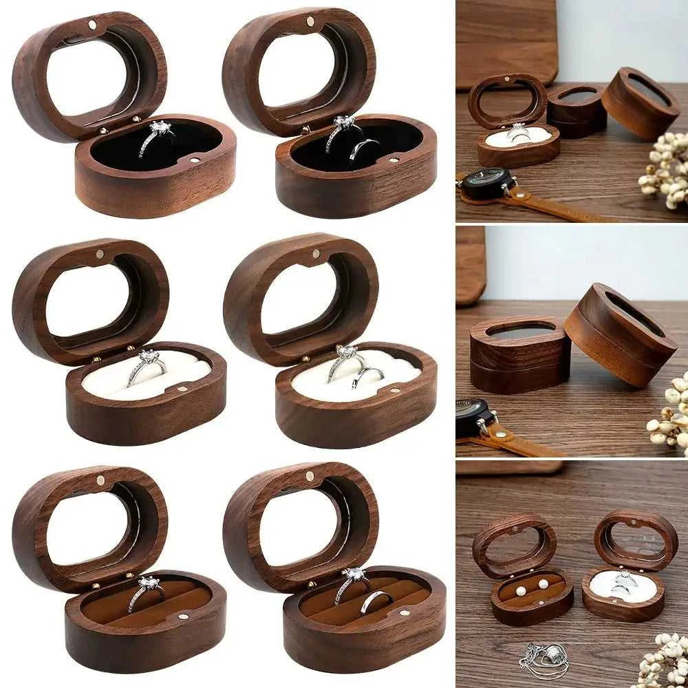 Retro Oval Wooden Jewelry Box Lover Ring Display Box Engagement Wedding Couples Ring Storage Holder Love Gift The jack market .AU The jack market .AU Jewellery & Chains $ 51 14:29#black;5:200004182#Double