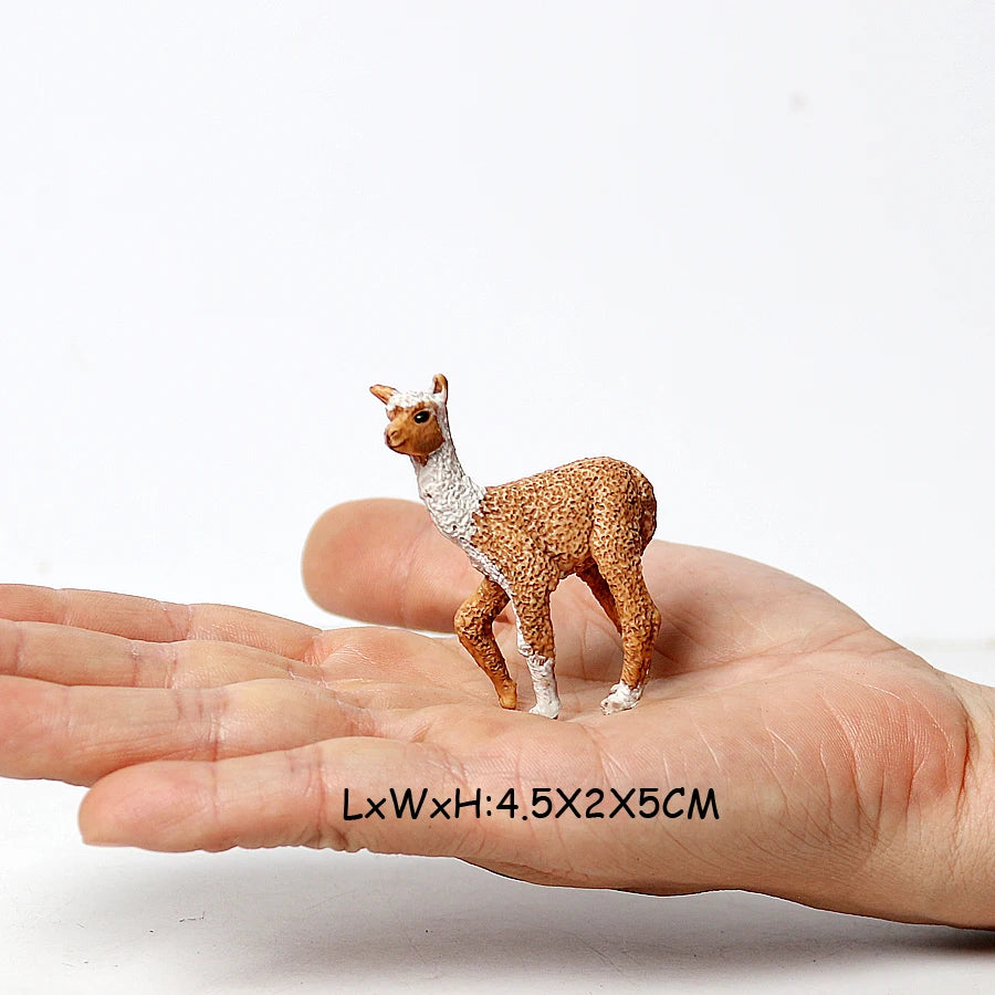 Realistic Farm World Alpaca Animal Model Figures Llama Toy Figurine Zoo Education Collection Home Decor Playset Kids Gifts