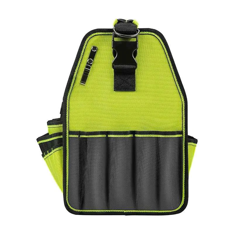 35 pockers & loops Tool Tote with Handle for Easy Tool Access, Water-Resistant Construction, Black/Green