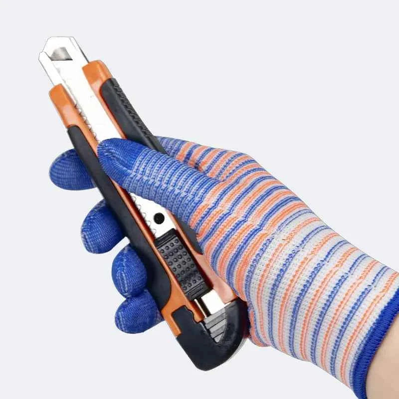 Zebra Stripe Work Gloves - 10PCS Anti-Slip & Wear-Resistant for Men & Women - Ultimate Labor Protection