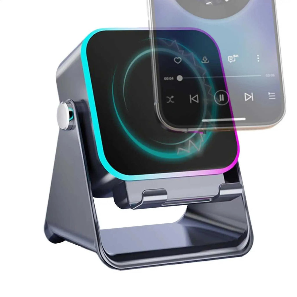 2026 Induction Speaker With Light Foldable Station Phone Speaker Stand 10W For Home Office Travel Christmas Birthday Men Women The jack market .AU The jack market .AU Accessories Electronics $ 73 14:193#Black