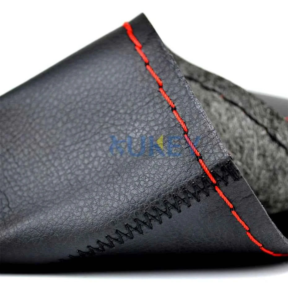 Ultrafine Fiber Leather Hand Sewing DIY Car Steering Wheel Cover Steering-wheel Covers For Ford Focus 2 3 Kia Benz Smart Nissan
