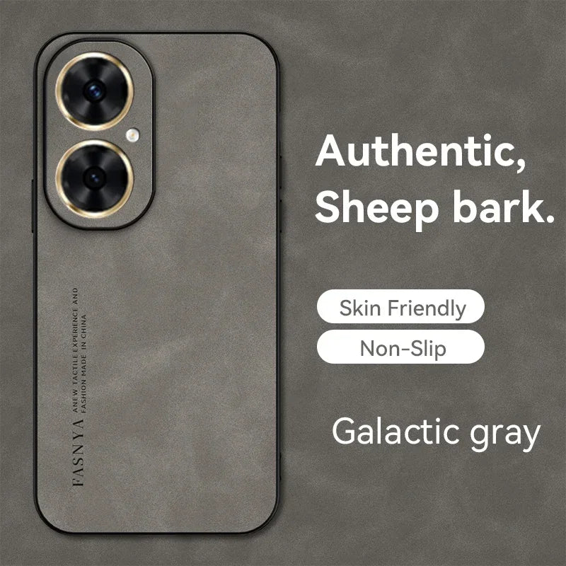 Huawei Leather Case - Soft Matte, Anti-Fingerprint, Shockproof Protection for Nova 12, 11i, 11 Pro, 10 SE, 9, 8i