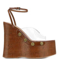 2025 High-heeled Thick-heeled Shoes for Women's Wear Thick-soled Wood Grain Waterproof Table Sandals Metal Nail Buckle Sandal The jack market .AU The jack market .AU Step Up Your Style: Trendy Shoes for Every Occasion! $ 122 14:193#Light brown sandals;200000124:200000337