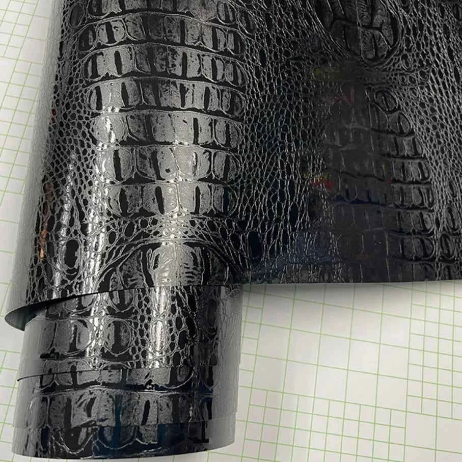 50CM*800CM Black Snake Skin Leather Grain Texture Vinyl Car Wrap Sticker Decal Film Adhesive Sticker Interior Car Styling