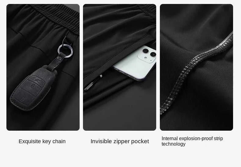 Ice Silk Men's trousers 2024 summer black-and-gray thin style business casual pants outdoor stretch breathable straight leg loos The jack market .AU The jack market .AU Men Fashion $ 51 14:175#qianhui;200007763:201336106;5:200661035