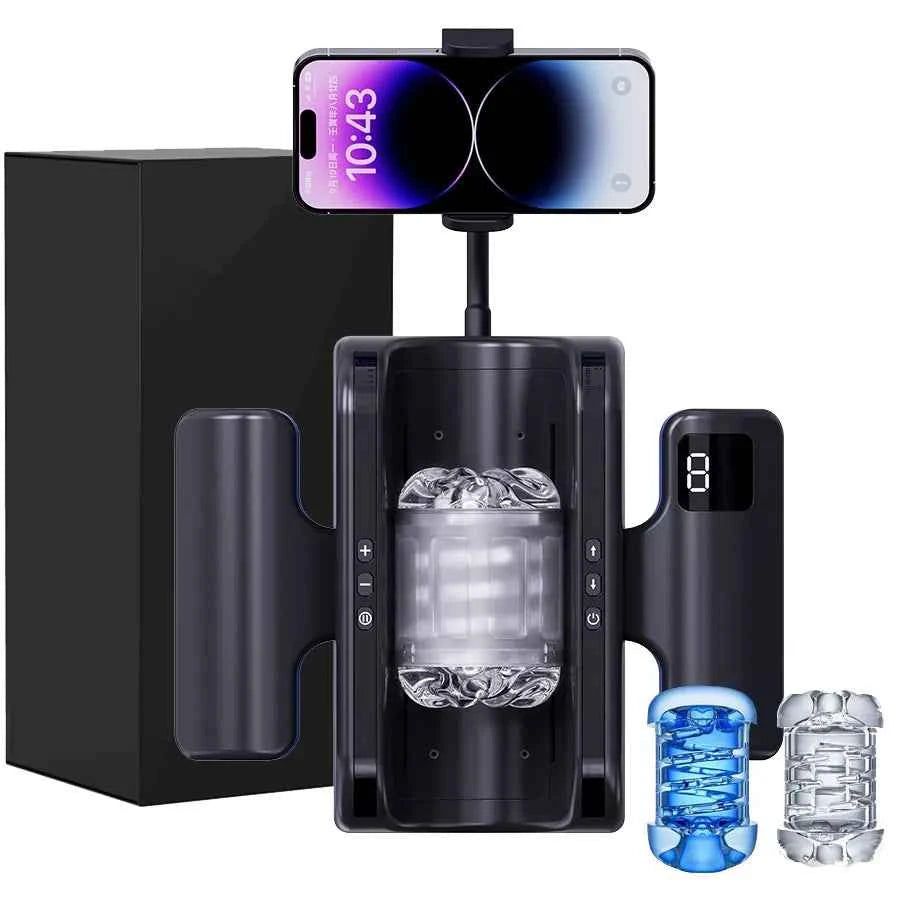 Easylove King Automatic Quickshot Male Masturbator Cup Electric Penis Stroking Telescopic Cock Stroker Auto Pocket Pussy Sleeve