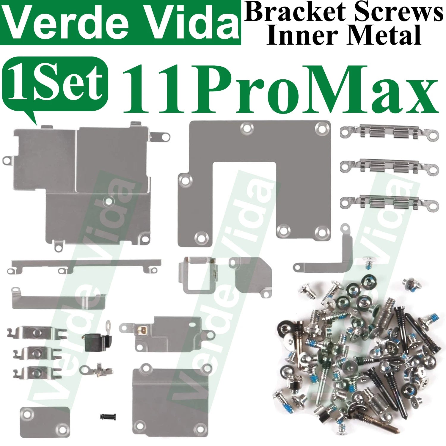 iFixit Metal Bracket Shield Plate Set for iPhone X/XS/XR/11/12/13 Pro Max - Full Inside Screws Replacement