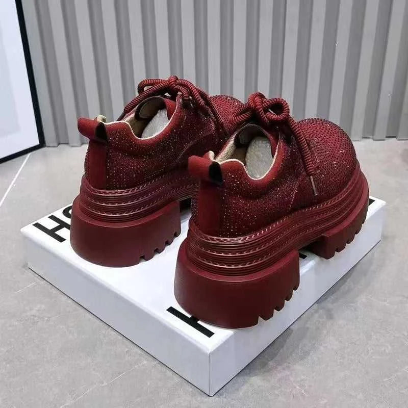 Luxurious Rhinestone Women's Shoes Leopard Lace-up Fashion Motorcycle Boots Thick Soled Lightweight High Street Mujeres Sneaker The jack market .AU The jack market .AU Step Up Your Style: Trendy Shoes for Every Occasion! $ 87 14:1254#Angola Red;200000124:200000334