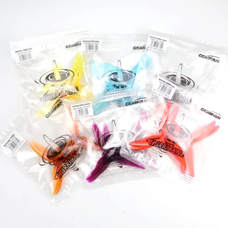 51499 2Pairs Purple Gemfan Hurricane  Props 5 Inch 3-Blade CW/CCW PC Propeller for RC Drone FPV Racing  2306 Motor Nazgul5 LAL5