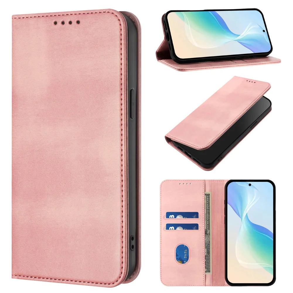 Luxury Leather Wallet Flip Case for Xiaomi Redmi 15/15C & Poco C85 - Magnetic Back Cover