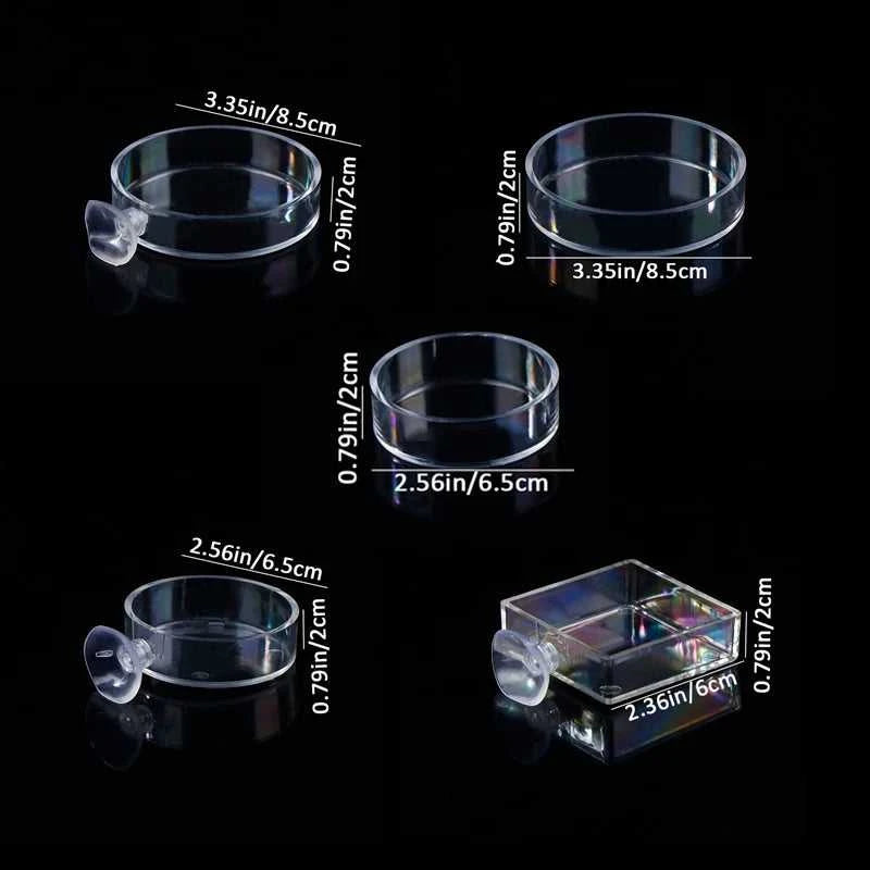 【F】Aquarium Feeder Acrylic Transparent Fish Round Square Dishes Shrimp Food Box Fish And Shrimp Feeding Accessories The jack market .AU The jack market .AU Fishing Gear $ 22 14:691#E