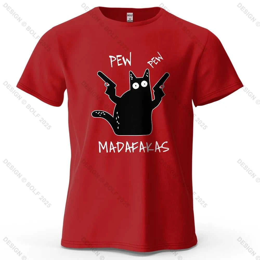 Cool Cat Funky Printed Men's T-Shirt 100% Cotton Oversized Humorous Graphic Tees for Women Tops Tees Casual Streetwear The jack market .AU The jack market .AU Men Fashion $ 31 14:200002984#Wine Red;5:361385