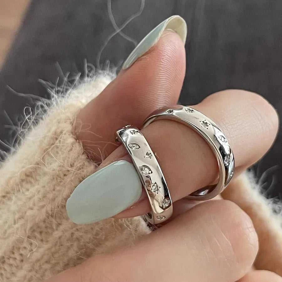 925 Sterling Silver Rings for Women Couple Minimalist Handmade Simple Narrow Zircon Ring Fine Jewelry Gift Prevent Allergy The jack market .AU The jack market .AU Jewellery & Chains $ 47 200000226:29#as picture;200000369:200001539