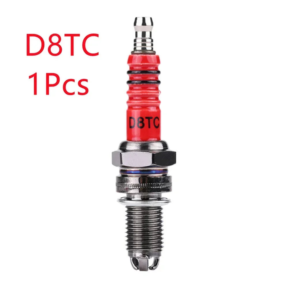 Racing Spark Plug 3 Triple Electrode A7TC D8TC For GY6 CG 50 70 110 125 150CC Motorcycle Atv Scooter Motorcycle Ignition 1/2Pcs