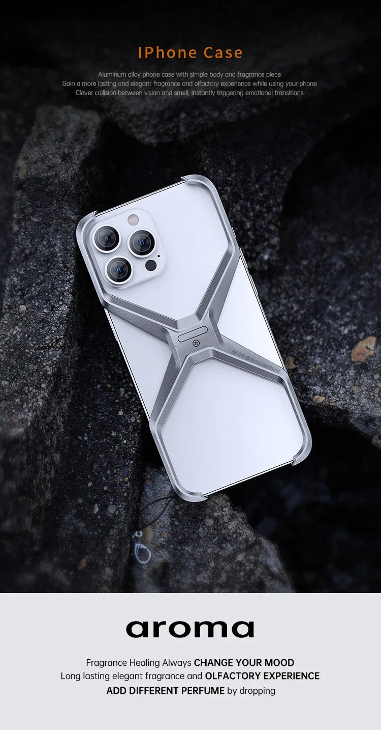 AluGuard Rimless Armor Case for iPhone 13-16 Pro Max – Shockproof, Removable Design & Advanced Heat Dissipation