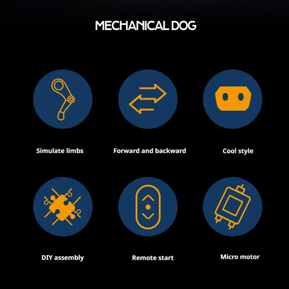 New remote-controlled mechanical dog toy children's remote-controlled assembly model toy children's toy gift
