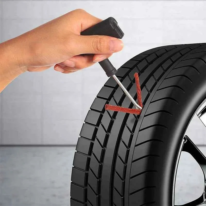 Car Bike Truck Motorcycle Tire Repair Tool Set 2024 Best-selling Tyre Puncture Plug Patch Strip Glue Garage Tools Accessories