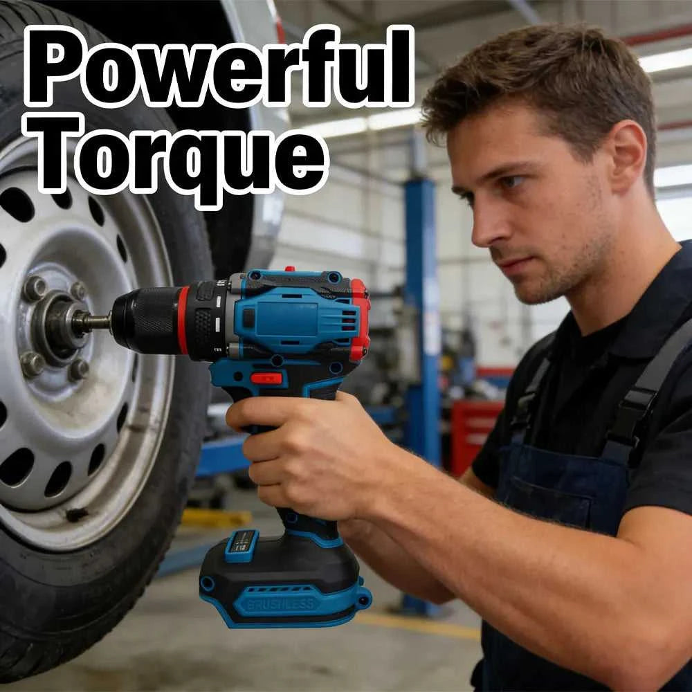 10mm Brushless Electric Impact Drill Driver 2-Speed Cordless Power Tool for Home DIY Construction 18V Battery Not Included The jack market .AU The jack market .AU Home $ 84 14:771#No battery