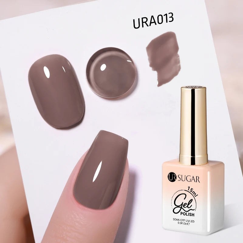 UR SUGAR 15ml  Autumn Winter Red Cat Magnetic Gel Nail Polish White Dopamine Nail Sparkling Glitter Soak Off UV LED for Manicure