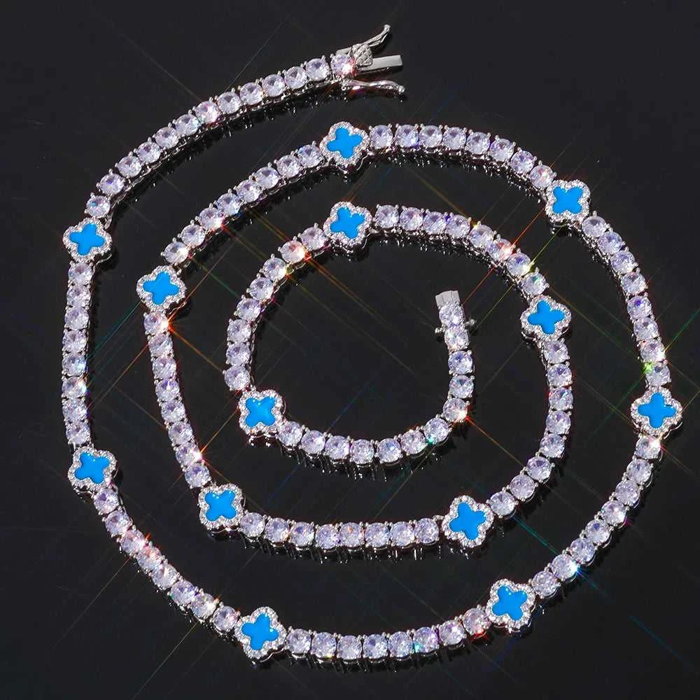 NY Women White Gold Plated Tennis Choker Necklace Red/Green/Blue/Black Charm Iced Out CZ Chain Fine Hiphop Jewelry The jack market .AU The jack market .AU Jewellery & Chains $ 69 200000783:193#8 inch(20.32cm);200001034:17053024#Silver Blue