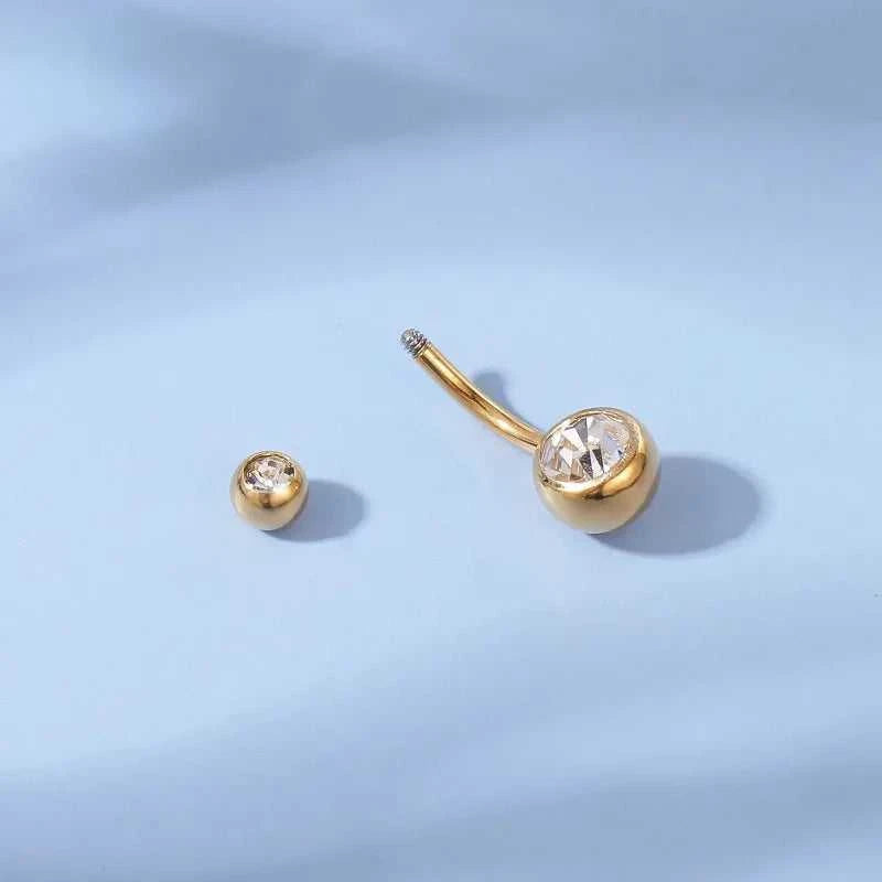 1Pc Gold Color Stainless Steel Belly Ring, Flower Heart Shaped CZ Crystal Navel Belly Button Rings Butterfly Navel Piercings 14G The jack market .AU The jack market .AU Jewellery & Chains $ 47 200001033:200003759#S7-1pc-golden