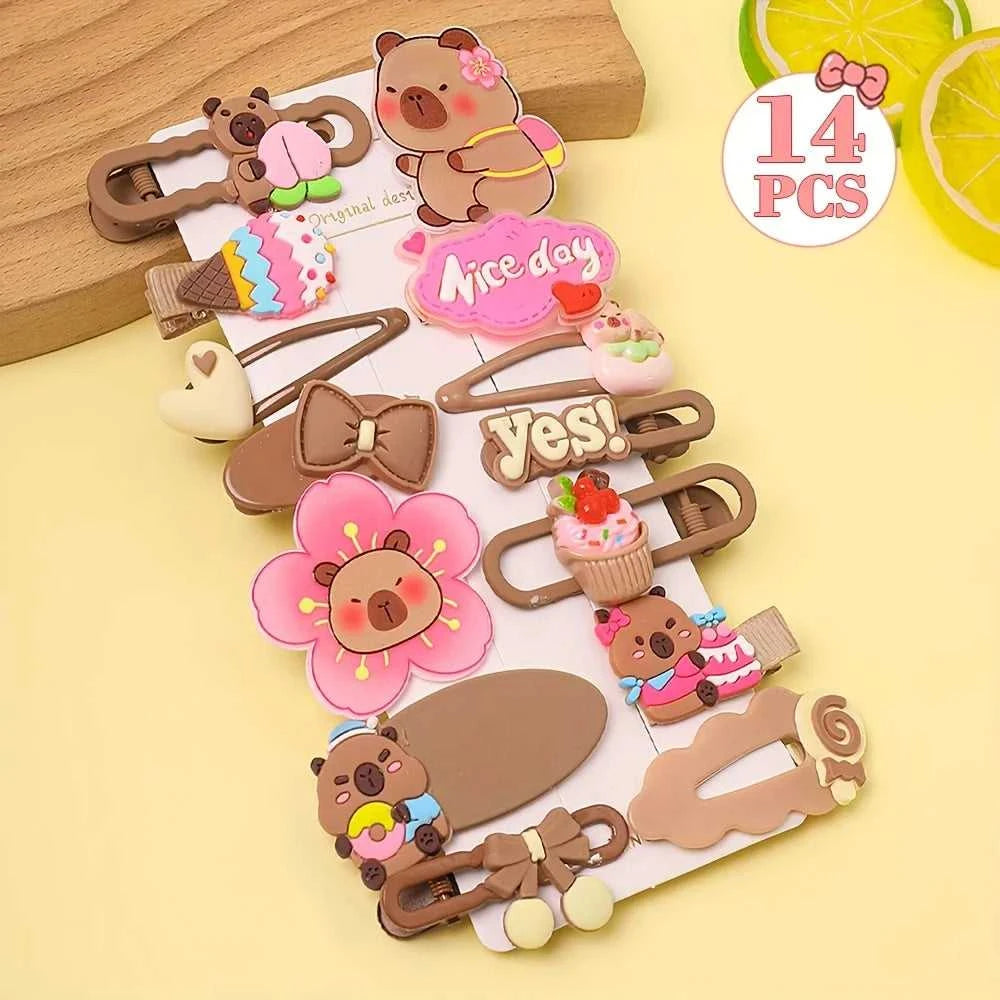 14 Pieces of Multi-Color Cute Kapibara Hairpin Set, Including Various Fashion Elements of Butterflies and Flowers The jack market .AU The jack market .AU Mum & Kids: Essential Products for Every Family $ 23 14:200000195#14pieces