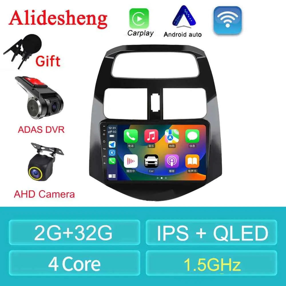 For Chevrolet Spark Beat Matiz Creative Android 12 Car Radio Audio video multimedia Player GPS Navigation 8G + 256G Carplay Auto
