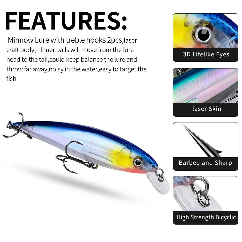 Fish Bait Floating in Water, Biomimetic Artificial Plastic Hard Bait, Specialized Lure for Sea Fishing for Giant Objects The jack market .AU The jack market .AU Fishing Gear $ 26 14:366#B
