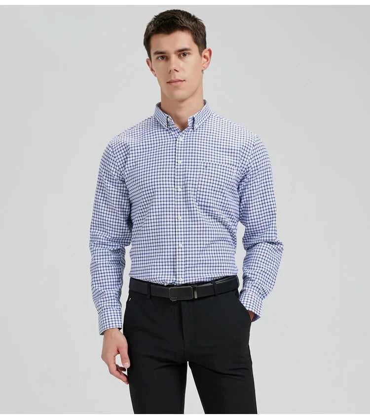 Men's Plaid Oxford Work Casual Button Down Shirts with Pocket Cotton Blend Spring Autumn Long Sleeve Regular Fit Gingham Shirt The jack market .AU The jack market .AU Men Fashion $ 41 14:202520811;5:200000338