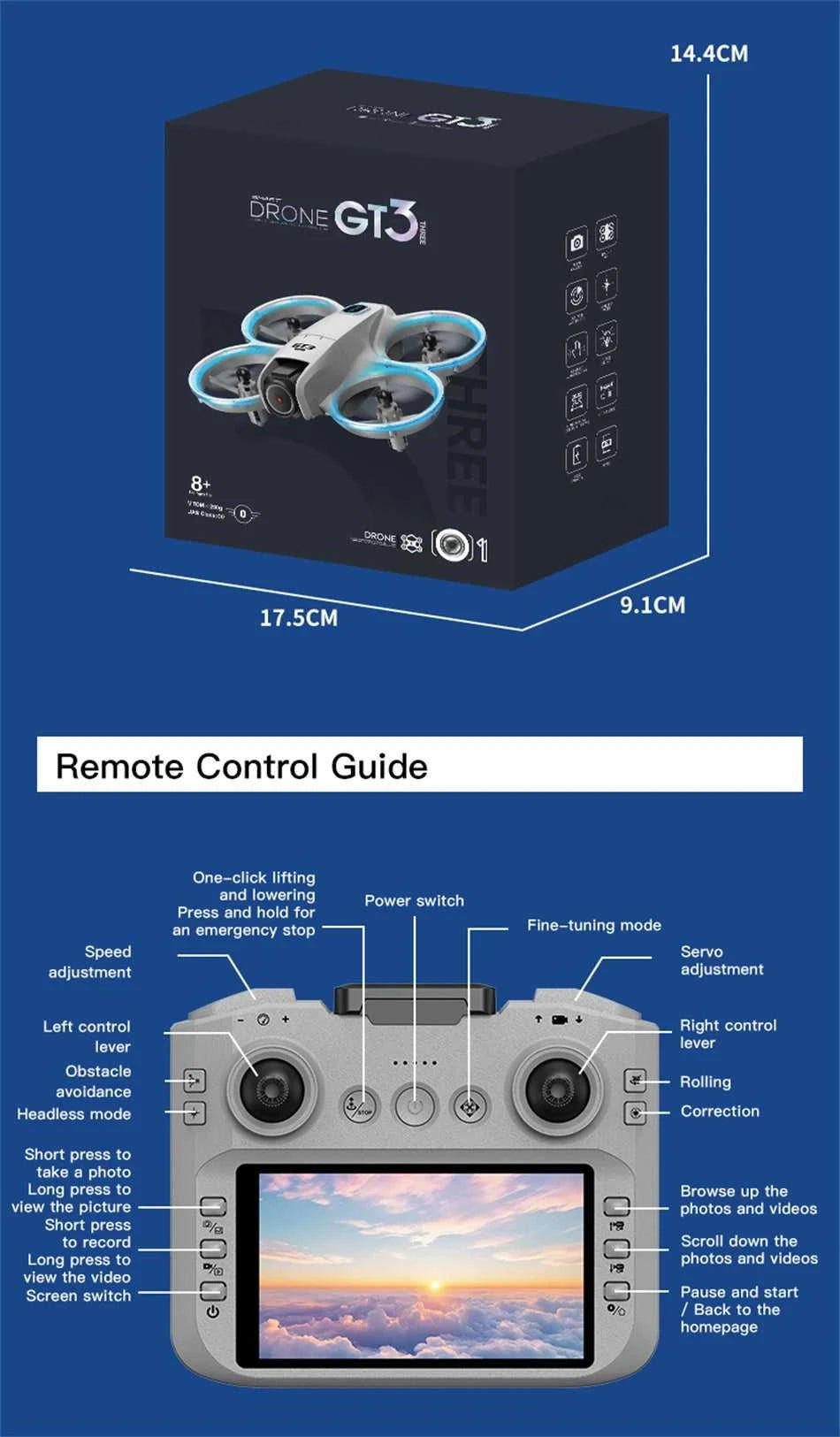 NEW GT3 GPS Drone with 8K HD Dual Cameras 180° FPV 5G WIFI Brushless Motors Intelligence Obstacle Avoidance Foldable Quadcopters The jack market .AU The jack market .AU Drones $ 77 14:29#GT3-6K-Grey-1B