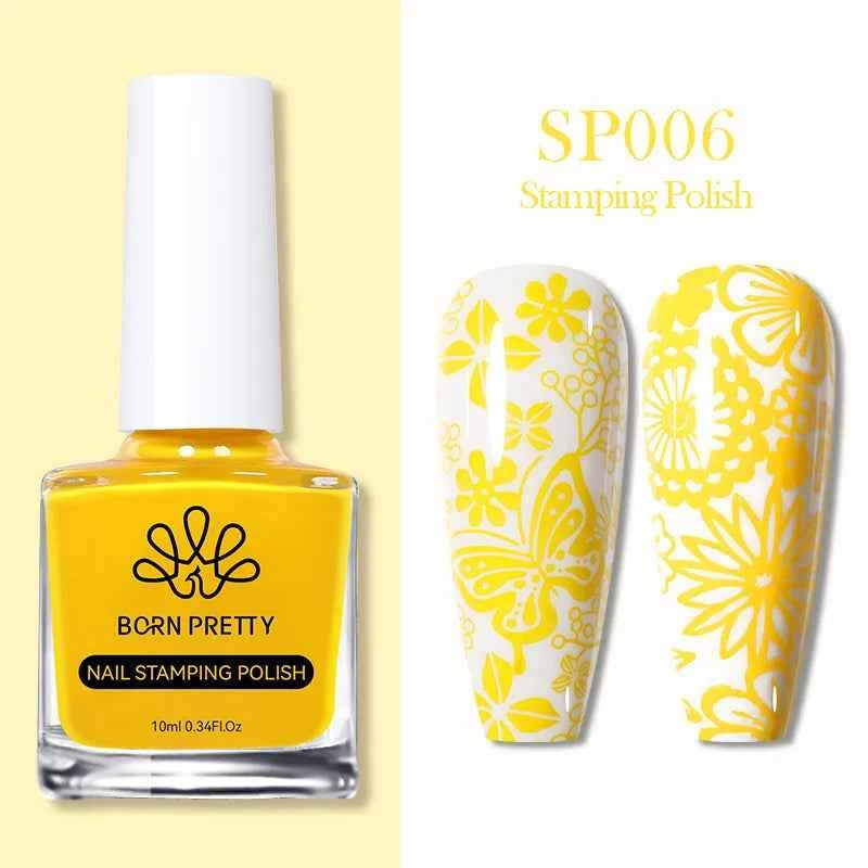 BORN PRETTY Stamping Nail Polish Set - Vibrant 10m Colors for Stunning Nail Art Designs