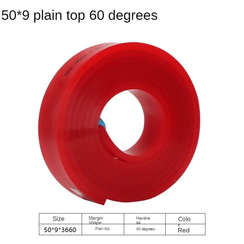 Squeegee Master 50mm Flat Silkscreen Squeegee - Durable Polyurethane Blade for Precision Printing