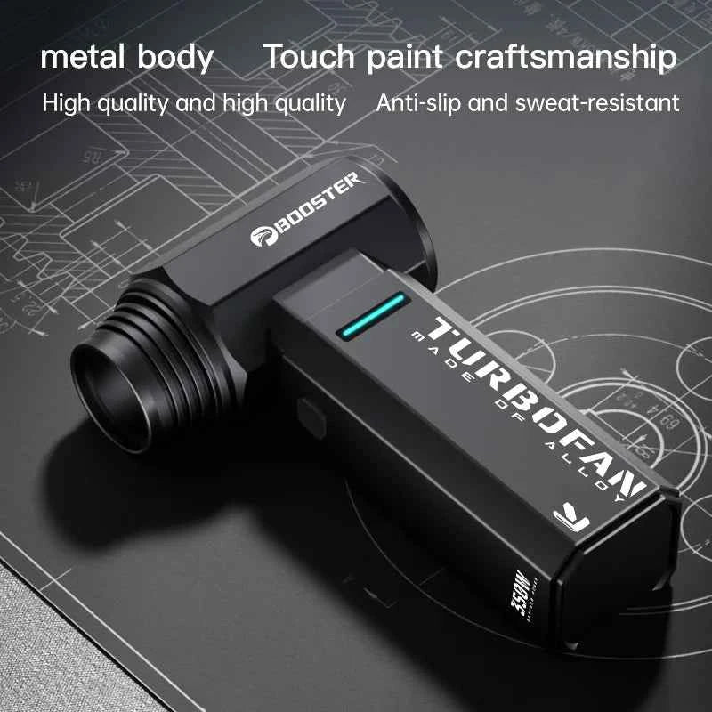 Booster TF40 Turbo Fan - Handheld High-Speed Blower for Dust & Water Removal, Perfect for Cars & Snow Cleanup
